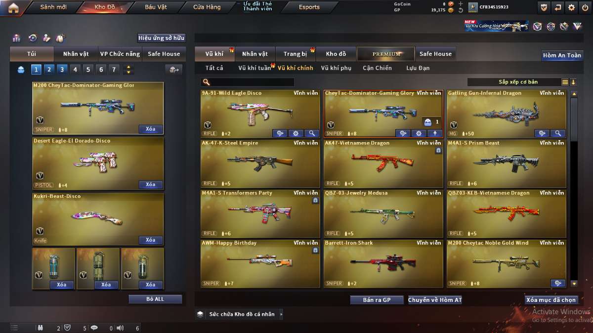 shop acc cf uy tin gia re